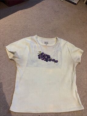 BDG / Urban Outfitters Mint T‑Shirt with Purple Grape Print